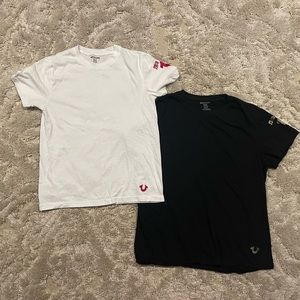 True Religion 2pk cotton tees (black & white) Men’s S